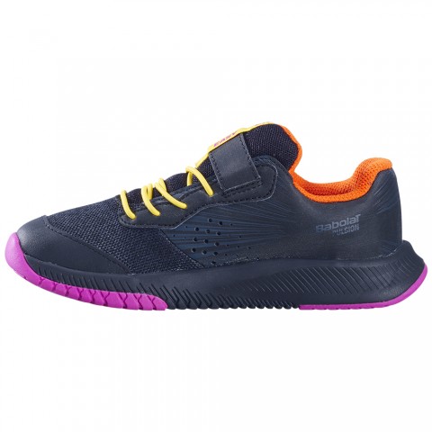 Chaussures Tennis Babolat Pulsion Velcro Toutes Surfaces Junior Noir/Violet 21255