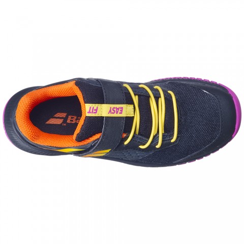 Chaussures Tennis Babolat Pulsion Velcro Toutes Surfaces Junior Noir/Violet 21257