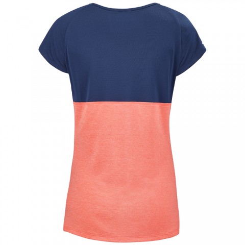 Tee-shirt Babolat Play Femme Corail/Bleu 21297