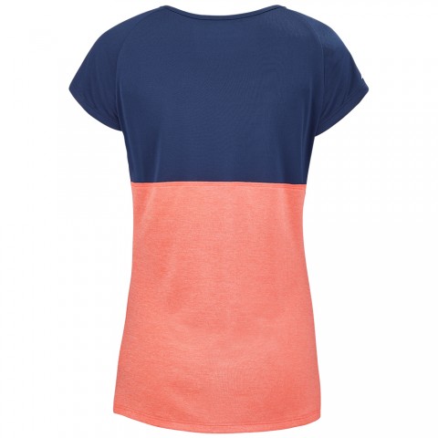 Tee-shirt Babolat Play Femme Corail/Bleu 21297