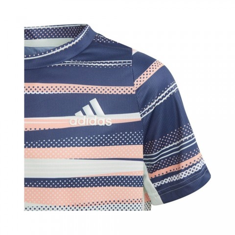 Tee-Shirt adidas FLFT Garçon Bleu/Vert/Saumon 21331