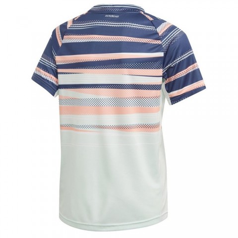 Tee-Shirt adidas FLFT Garçon Bleu/Vert/Saumon 21332