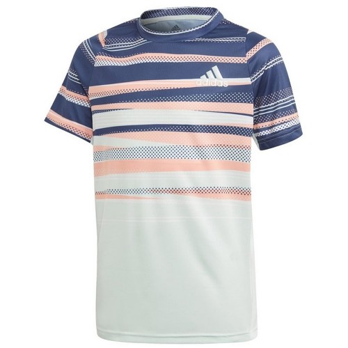 Tee-Shirt adidas FLFT Garçon Bleu/Vert/Saumon 21333