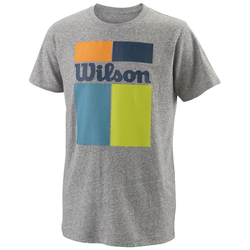 Tee-Shirt Wilson Grid Tech Garçon Gris 21357