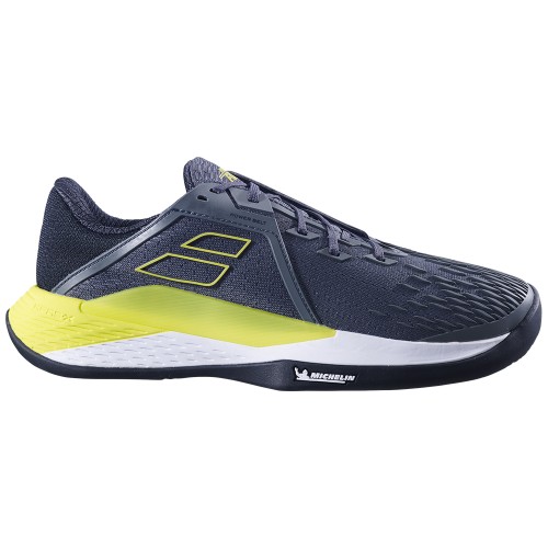 Chaussures Tennis Babolat Propulse Fury 3 Terre Battue Homme Gris/Jaune 21414