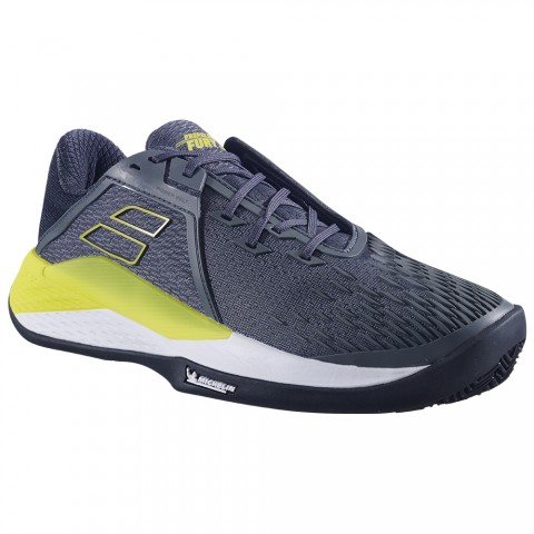 Chaussures Tennis Babolat Propulse Fury 3 Terre Battue Homme Gris/Jaune 21417