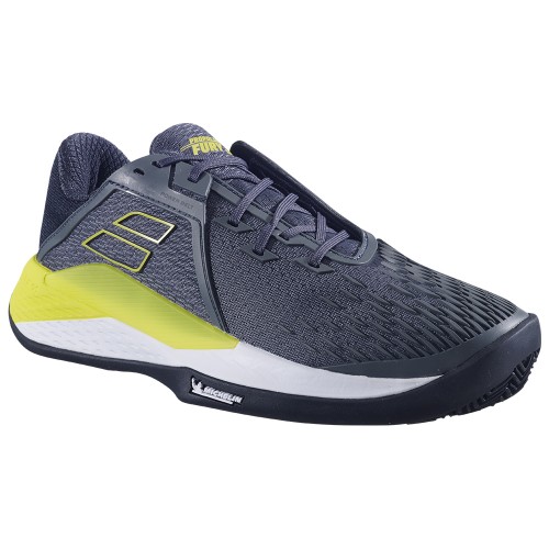 Chaussures Tennis Babolat Propulse Fury 3 Terre Battue Homme Gris/Jaune 21417