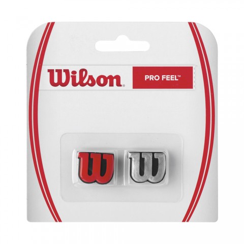 Antivibrateurs Tennis Wilson Pro Feel Rouge/Argent x2 21421