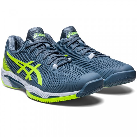 Chaussures Tennis Asics Solution Speed FlyteFoam 2 Toutes Surfaces Homme Bleu/Vert 21656