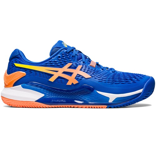 Chaussures Tennis Asics Gel Resolution 9 Terre Battue Homme Bleu/Orange 21709