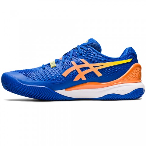 Chaussures Tennis Asics Gel Resolution 9 Terre Battue Homme Bleu/Orange 21710