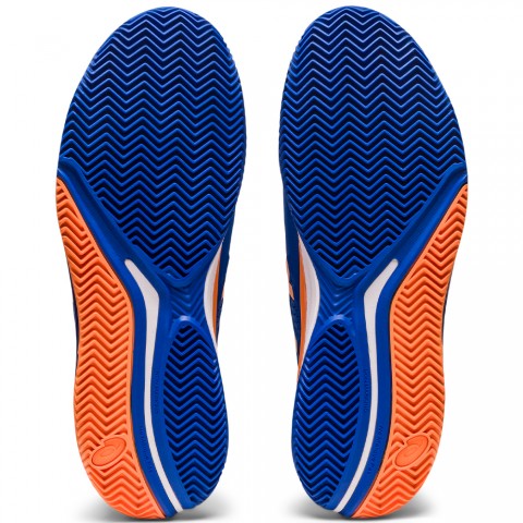 Chaussures Tennis Asics Gel Resolution 9 Terre Battue Homme Bleu/Orange 21714