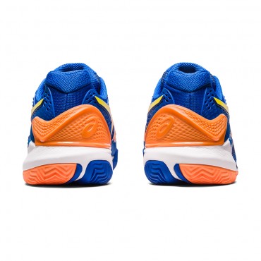 Chaussures Asics Tennis Gel Resolution 9 Terre Battue Homme Bleu/Rose