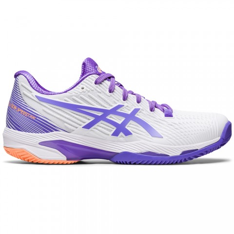 Chaussures Tennis Asics Solution Speed FlyteFoam 2 Terre Battue Femme Blanc/Violet 21770