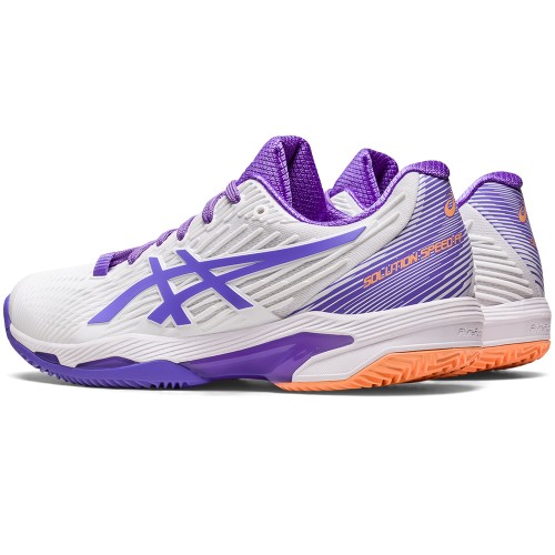 Chaussures Tennis Asics Solution Speed FlyteFoam 2 Terre Battue Femme Blanc/Violet 21773