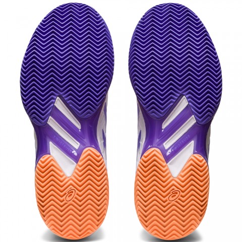Chaussures Tennis Asics Solution Speed FlyteFoam 2 Terre Battue Femme Blanc/Violet 21775