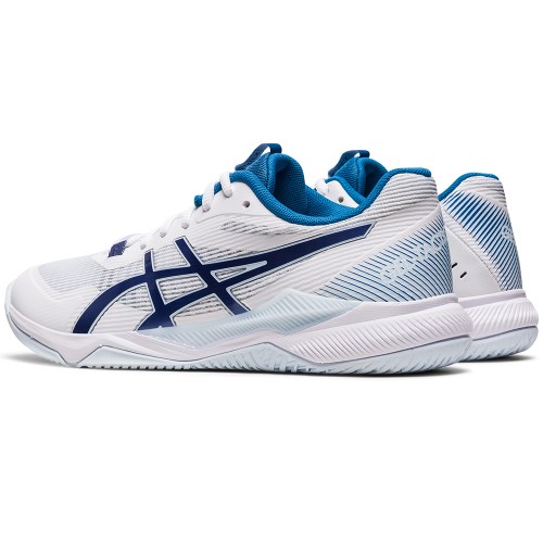 Chaussures Badminton Asics Gel Tactic Femme Blanc/Bleu 21815