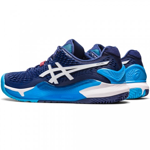 Chaussures Padel Asics Gel Resolution 9 Homme Bleu/Blanc 21822