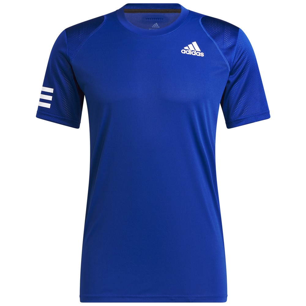 Tee-shirt adidas Club 3 Stripes Homme Bleu - Sports Raquettes