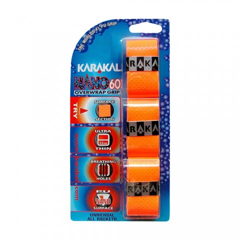 Surgrips Karakal Nano 60 Orange x3 21949