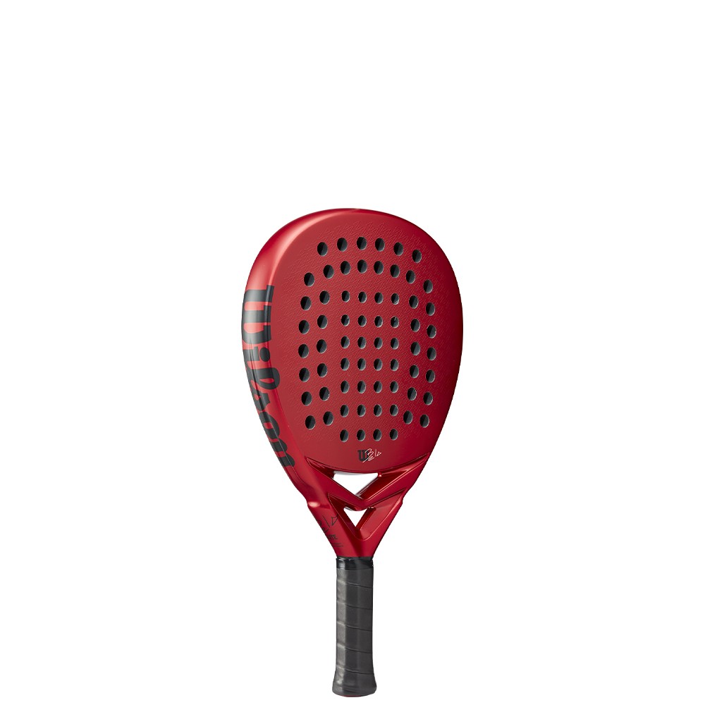 Wilson Raquette De Padel Bela Elite V2.5 - Fibre De Carbone/EVA, 355g, Rouge - Puissance Et Contrôle Pour Joueurs Offensifs