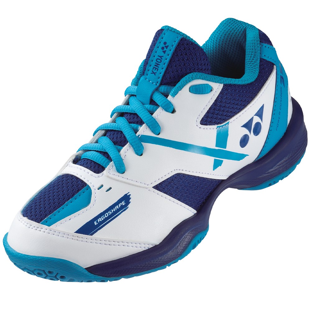 Chaussures Badminton Yonex Power Cushion 39 Junior Blanc/Bleu