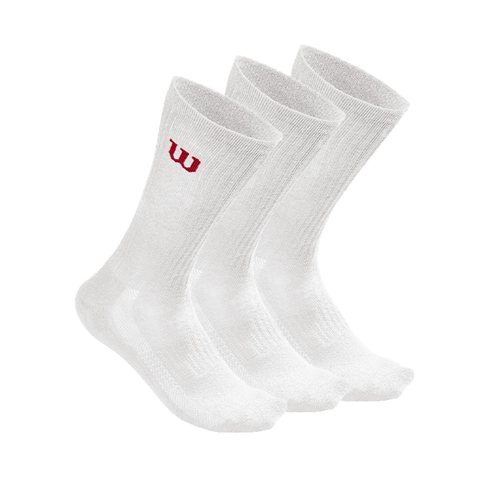 Chaussettes Wilson Crew Sock 3 Paires Homme Blanc