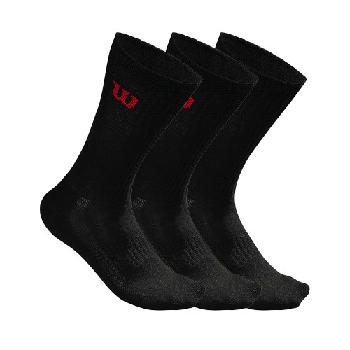 Chaussettes Wilson Crew Sock 3 Paires Homme Noir