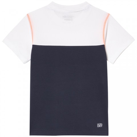 Tee-shirt Lacoste TJ6043 Daniil Junior Blanc/Bleu Tee-shirt Lacoste TJ6043 Daniil Junior Blanc/Bleu