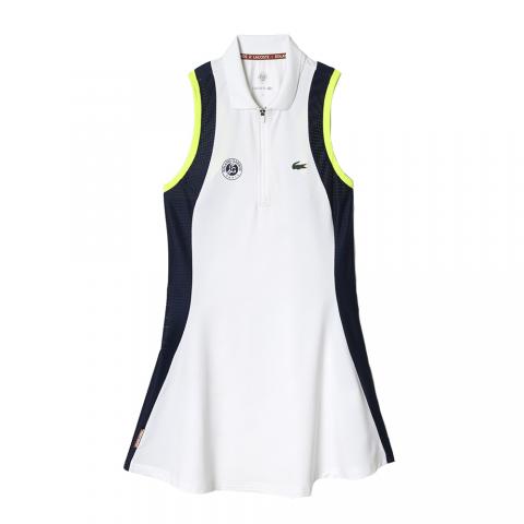 Robe Lacoste EF6365 Femme Blanc/Bleu