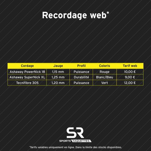 Option recordage Raquette Squash 23404