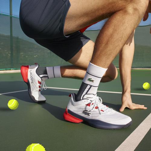 Chaussures Tennis Lacoste AG-LT23 Ultra Toutes Surfaces Homme Blanc/Rouge/Bleu 23416