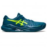 Chaussures Asics Gel Challenger 14 Homme Bleu Jaune Sports Raquettes