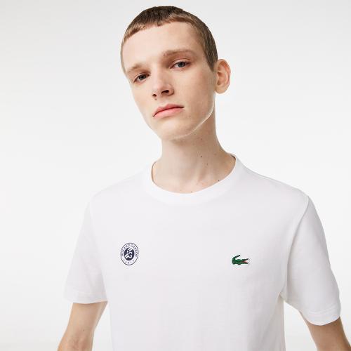 Tee-shirt Lacoste TH2116 Roland Garros Homme Blanc