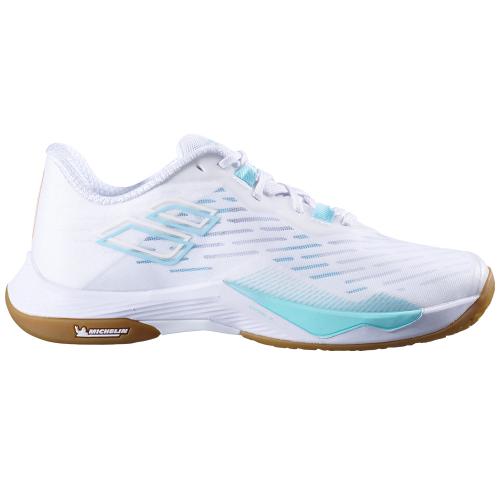 Chaussures Badminton Babolat Shadow Tour 5 Femme Blanc/Bleu 23723