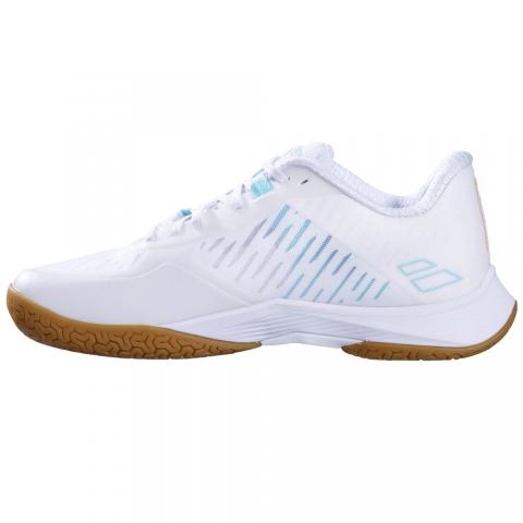 Chaussures Badminton Babolat Shadow Tour 5 Femme Blanc/Bleu 23724