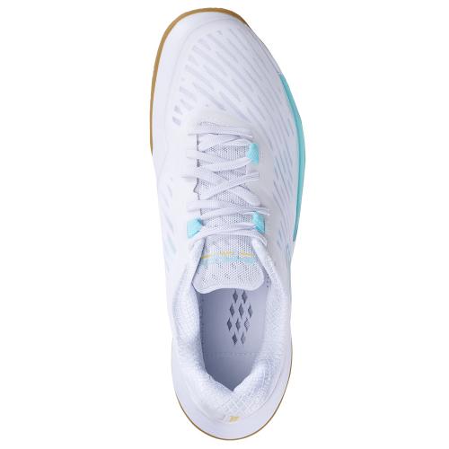 Chaussures Badminton Babolat Shadow Tour 5 Femme Blanc/Bleu 23726