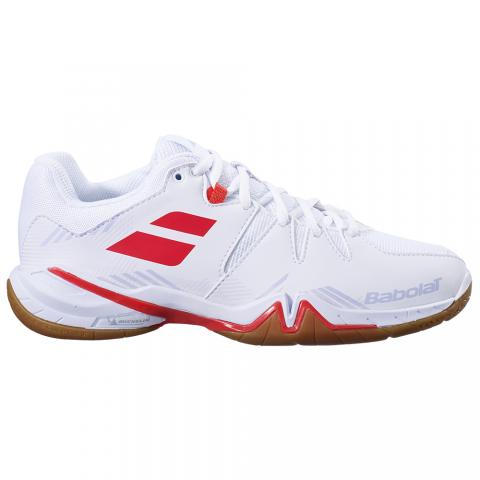 Chaussures Badminton Babolat Shadow Spirit Femme Blanc/Rouge 23733