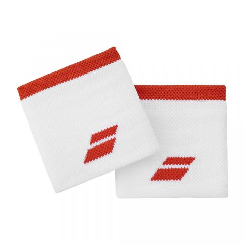Poignets Babolat Logo x2 Blanc/Rouge 23786