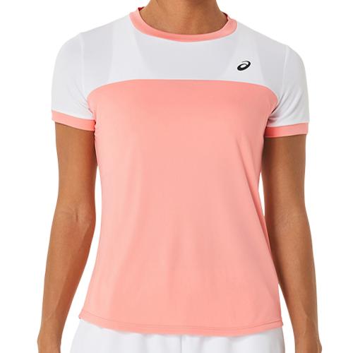 Tee-shirt Asics Court SS Femme Blanc/Rose 23928