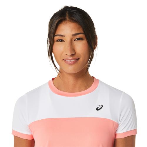 Tee-shirt Asics Court SS Femme Blanc/Rose 23932