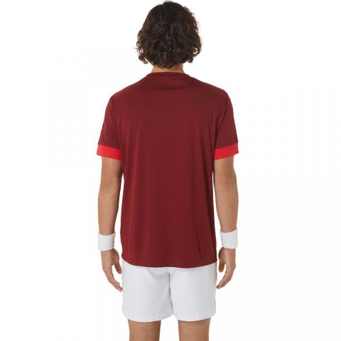 Tee-shirt Asics Court SS Homme Rouge 23964