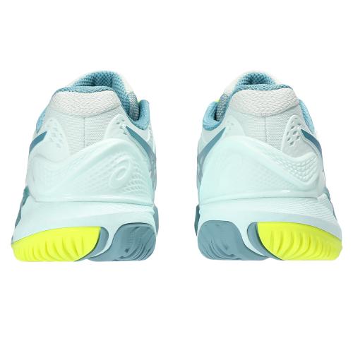 Chaussures Tennis Asics Gel Resolution 9 Toutes Surfaces Femme Blanc/Bleu/Jaune 24011