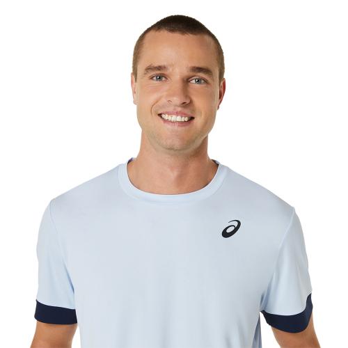 Tee-shirt Asics Court SS Homme Blanc/Bleu 24033