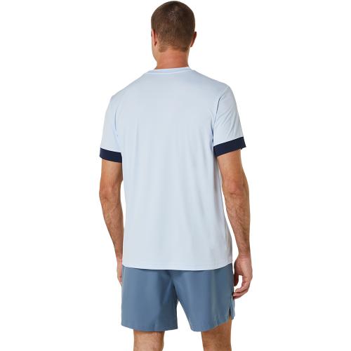 Tee-shirt Asics Court SS Homme Blanc/Bleu 24035