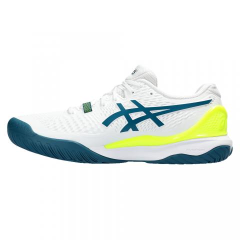 Chaussures Tennis Asics Gel Resolution 9 Toutes Surfaces Homme Blanc/Bleu 24042