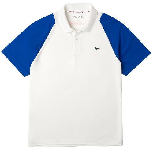 Polo Lacoste DH5042 Homme Bleu/Orange - Sports Raquettes