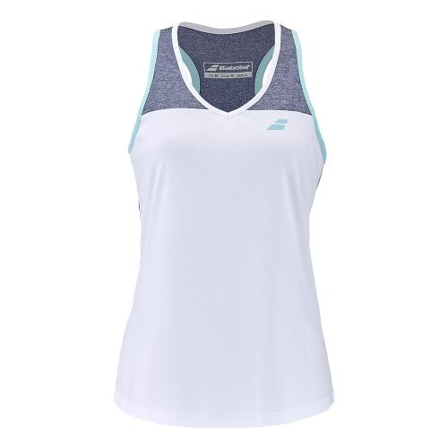 Débardeur Babolat Play Fille Blanc/Bleu 24207