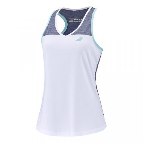 Débardeur Babolat Play Fille Blanc/Bleu 24208