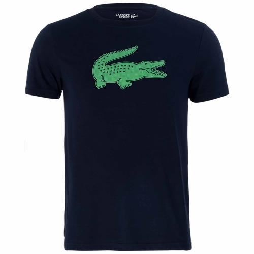Tee-shirt Lacoste TF2042 Crocodile 3D Homme Noir/Vert 24510
